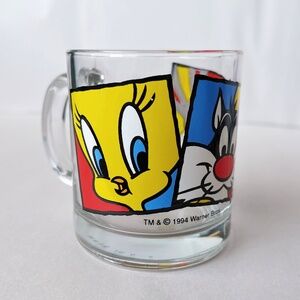 Vintage 1994 Looney Tunes Glass Mug
